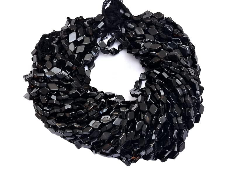 Perles onyx noir en forme de cerf-volant pour personnaliser vos créations
