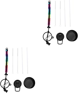 INOOMP 14 pçs garrafa de água alça de mão dringking canudo escova de limpeza garrafa escova de limpeza tampa de palha com canudo acessórios de garrafa de água chapéu de palha tampa de bocal garrafa escova copo