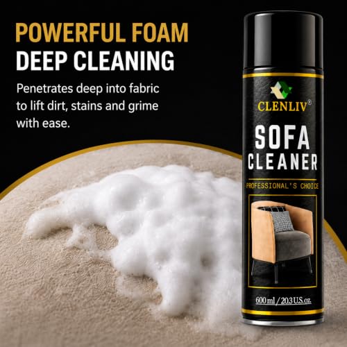 Image of Sofa Foam Cleaner - Waterless Sofa & Carpet Cleaner Foam | Quick Dry Fabric Upholstery Spot Remover | Anti-Odour Fabric and Cushion Cleaner | 600ML |