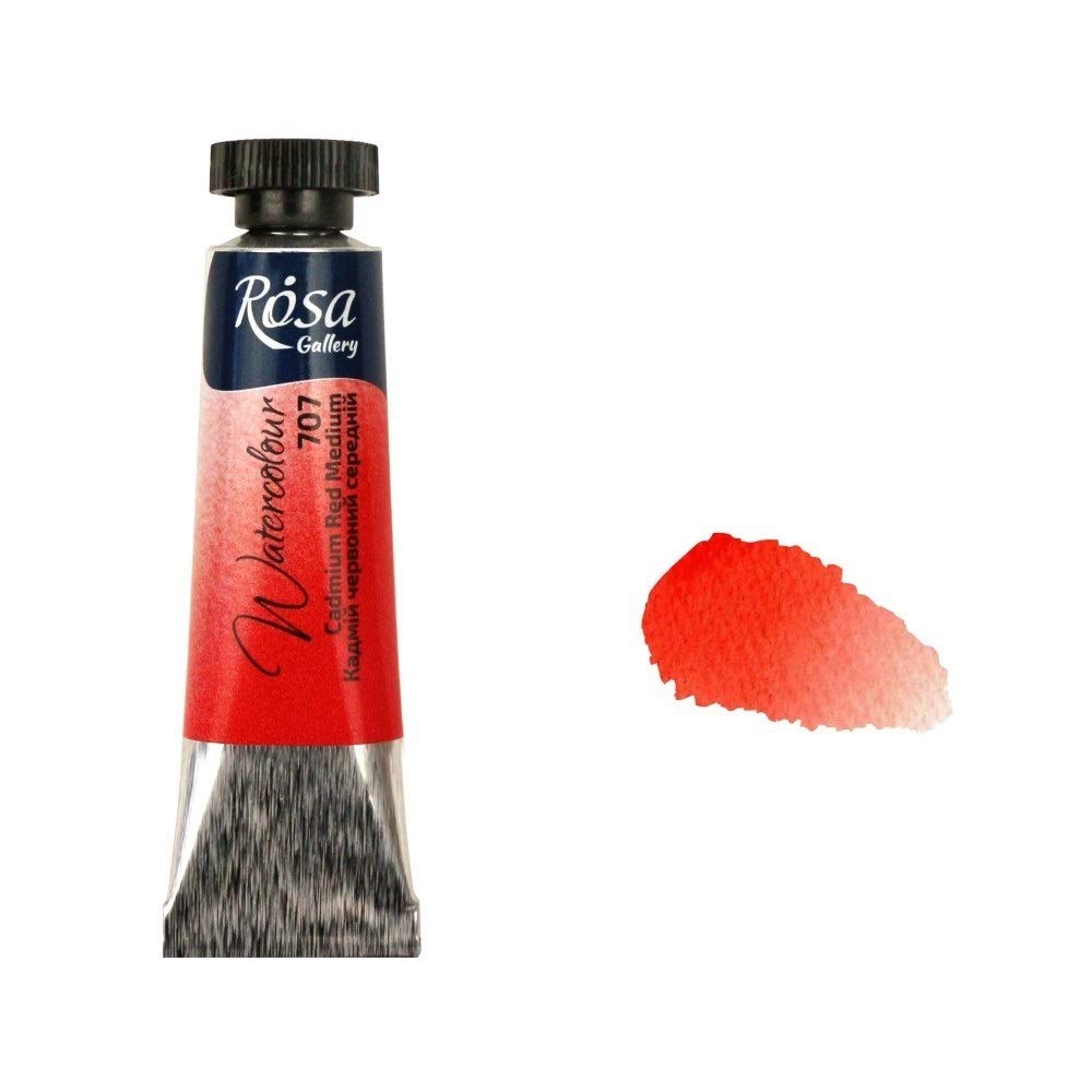 Professional Watercolour Paint, 10ml Tubes, Gallery, Artist Quality (Cadmium Red Medium)