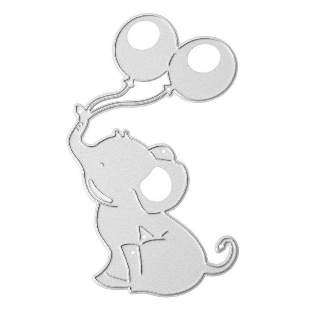 Zonfer Style 1 Metal Cutting Die Elephant Balloon Embossing Stencil Diy Scrapbooking Album Stamp Paper Card Die Cut