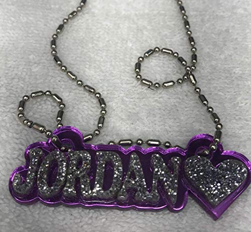 MIRROR MANIA Personalized Name Plate Custom Name Necklace Nameplate Name Laser Cut, Diamond Look, Made To Order Any Name - Dazzling and Stunning!3