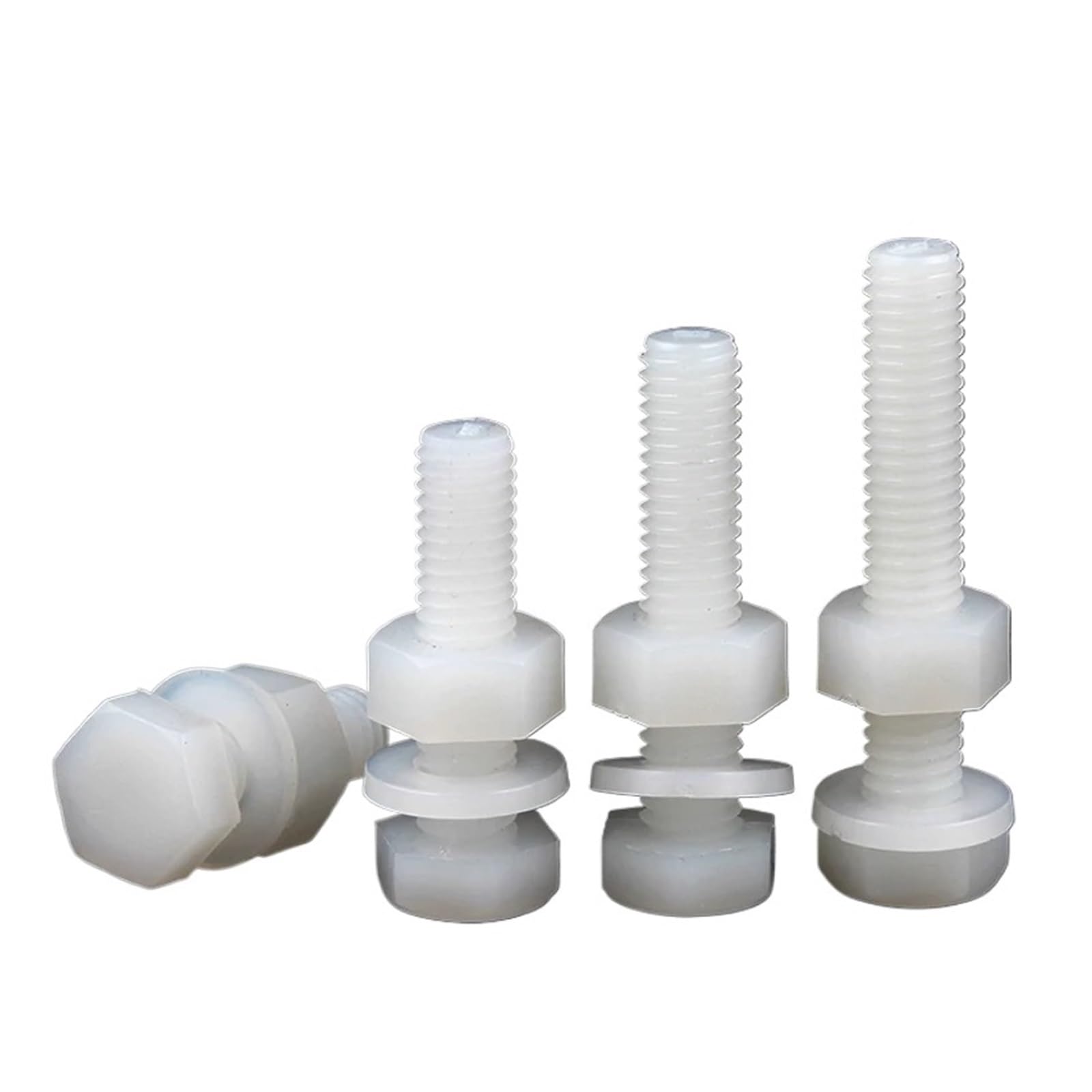 Dadi esagonali M4, Viti metriche in Nylon a Testa Esagonale, Dadi, rondelle, Set da M3 a M8, Confezione da 100 Set(100 Set,M5x25)