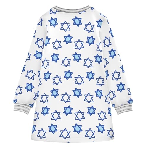 David Star Jewish Traditional Girl Dress Pullover Crewneck Sweatshirts Christmas Outfits for Toddler Girls2