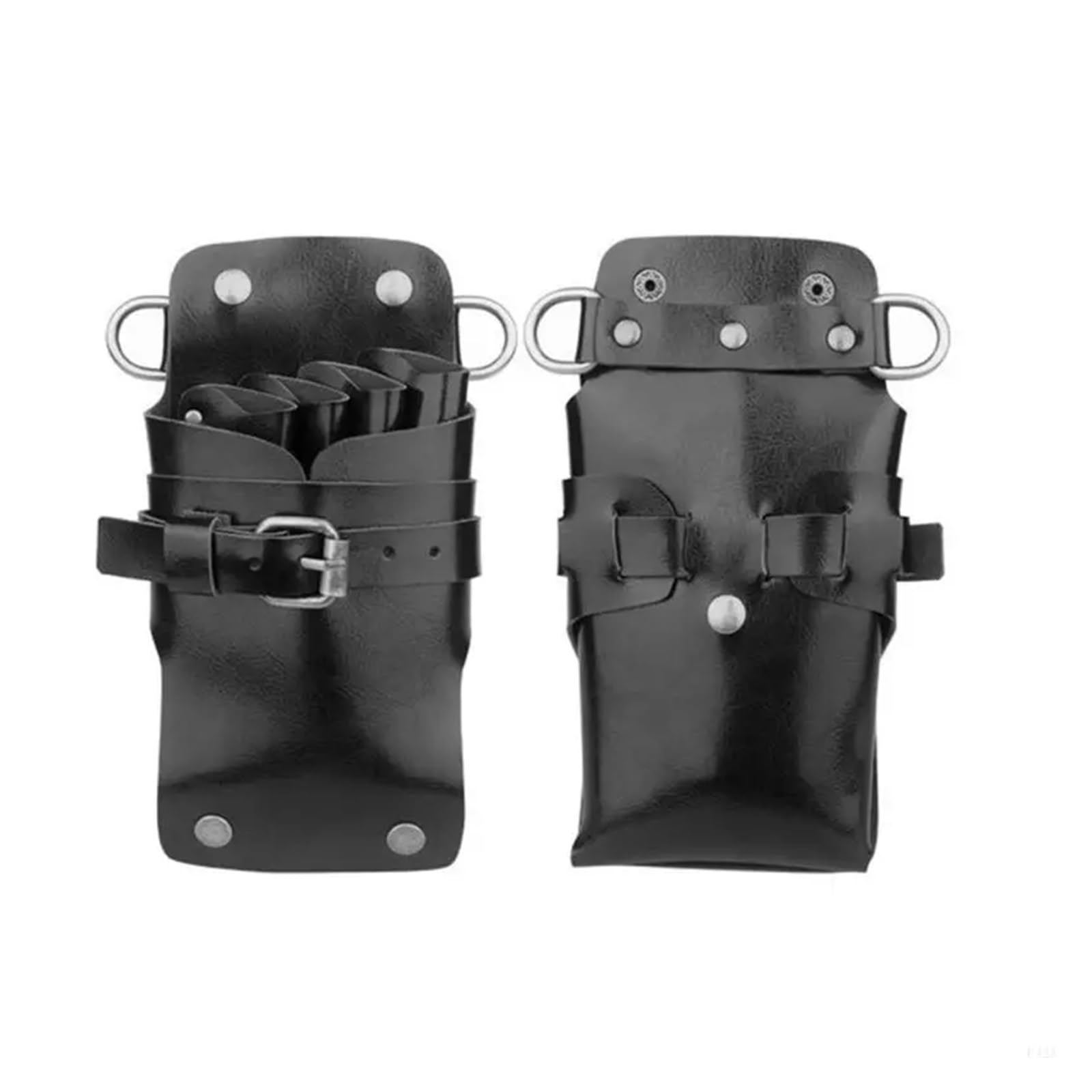 Strumenti for la cura dei capelli, salone, PU, ​​borsa for attrezzi da parrucchiere, fondine multi-tasca for barbieri, stilisti(Black)