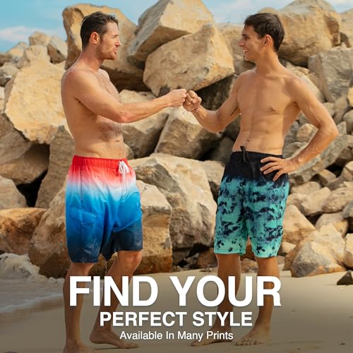 Image of Kanu Surf Men's Big Viper Extended Size Stripe Swim Trunk