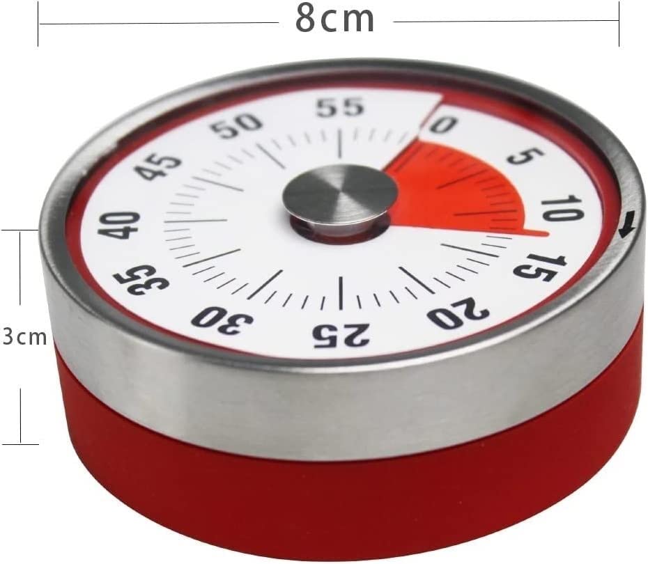 Timery, minutnik kuchenny ze stali nierdzewnej Alarm minutnik do gotowania mechaniczny okrągły zegar magnetyczny z odliczaniem