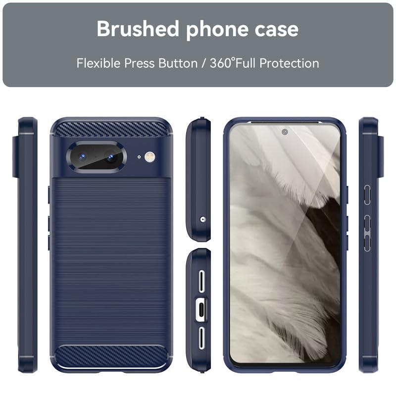 Image of Basic Case for Google Pixel 8 (Carbon Fibre Blue)