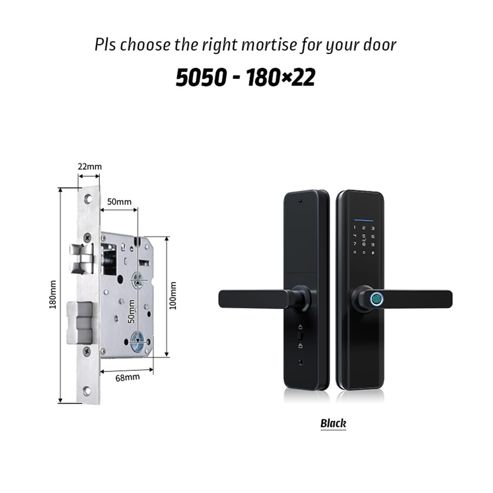 Serratura intelligente, Impronta digitale Impermeabile Cerradura Inteligente Fechadura Eletronica Smart Door Block(X7ty-180)