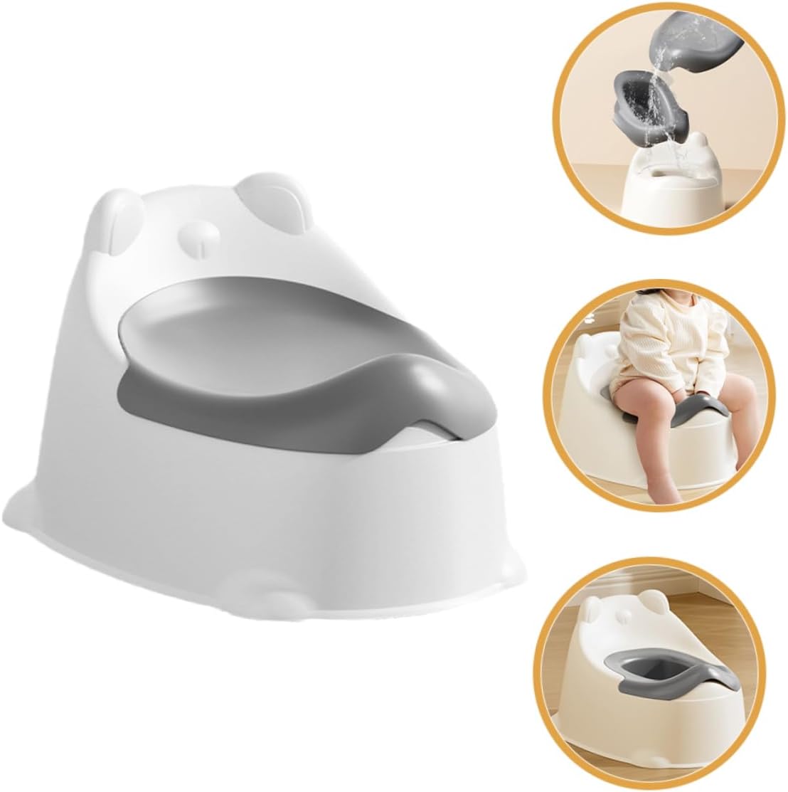 Toyvian Boy Girl Toilet Portable Potty Boys and Girls Training Seat Floor Seat Sturdy Safe Potty Training for Months Old