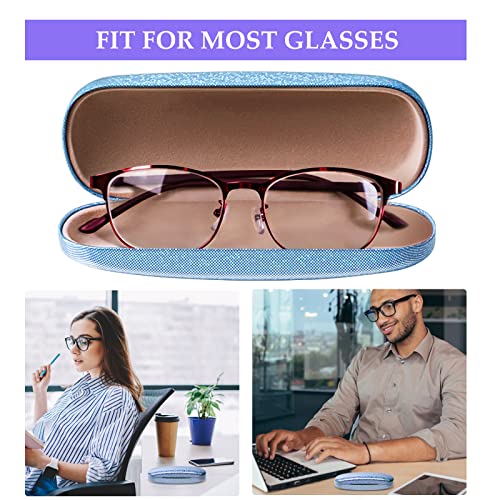Mbscs 6 Pack Hard Shell Eyeglasses Glasses Case Shiny Glasses Protective Case For Eyeglasses #TOP6