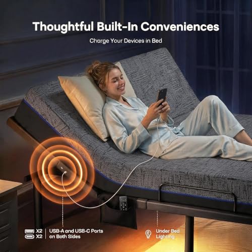 Image of Amada Adjustable Bed Frame Full with Massage and Zero Gravity