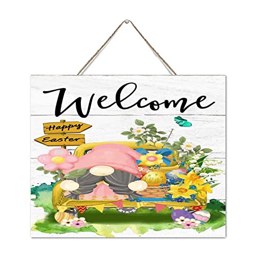Camion de Pâques rustique panneau bois pour déco de maison - 2
