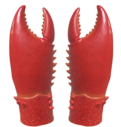 jokeshop Lobster Claw Hands Gloves Costume Accessory Halloween Fancy Dress Latex Crab Claws Pincers BBQ