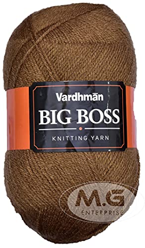 Image of Bigboss Choclate Brown 400 GMS Wool Ball Hand Knitting Wool /Art Craft Soft Fingering Crochet Hook Yarn, Needle Knitting Yarn Thread Dyed-X Art-AAH