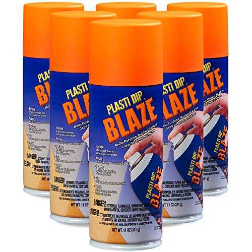 Plasti Dip Performix 11218-6PK Blaze Orange Multi-Purpose Rubber Coating Aerosol - 11 oz, (Pack of 6)