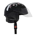 Sage Square Adjustable Junior Helmet for Kids Baby Safety and Comfort (3-12 Years) (Black Glossy Sticker Design 1) (for Non Motorized Two Wheeler) gallery image