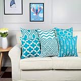 Alaso Lot de 6 Lit Voiture De La Maison Canapé Décoratif Cushion Cover Ondulés Motifs Taie d'oreiller Housse De Coussin 45x45cm