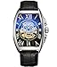 Produktbild SEWOR Tonneau Blue Coating Glas Herren Analog Schädelkopf Automatische Mechanische Wirstwatch Lederarmband SEW388