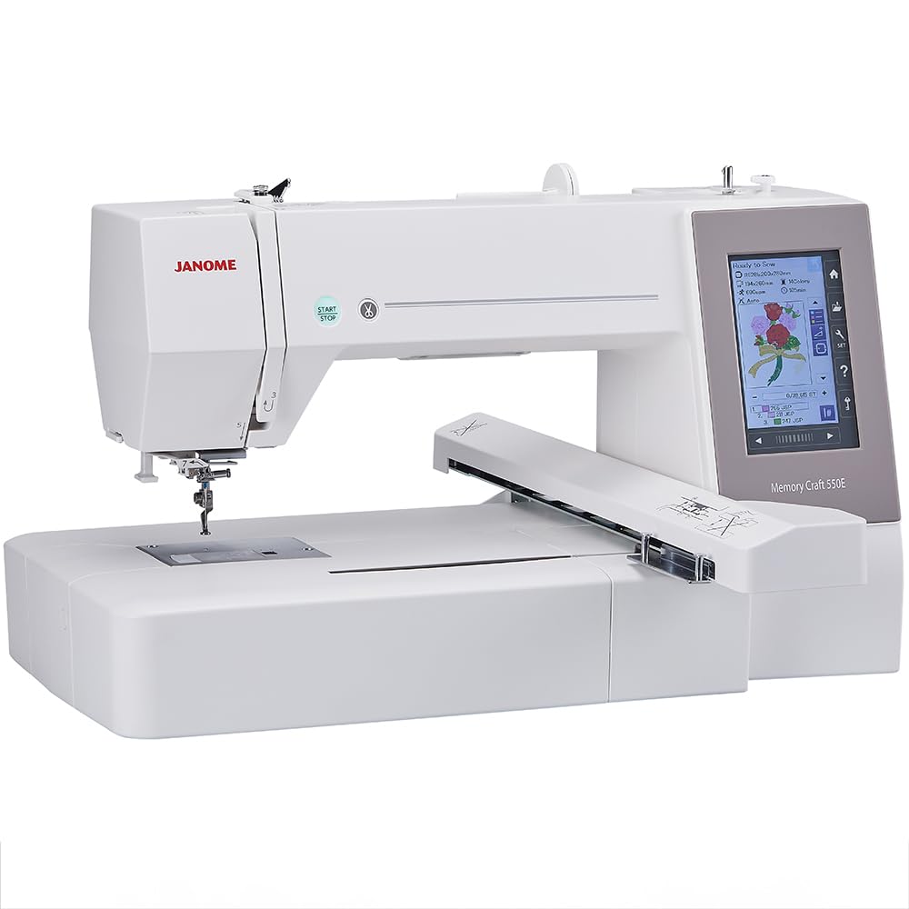 Janome Memory Craft 550E - Macchina da ricamo, edizione limitata, 35,6 x 20,1 cm