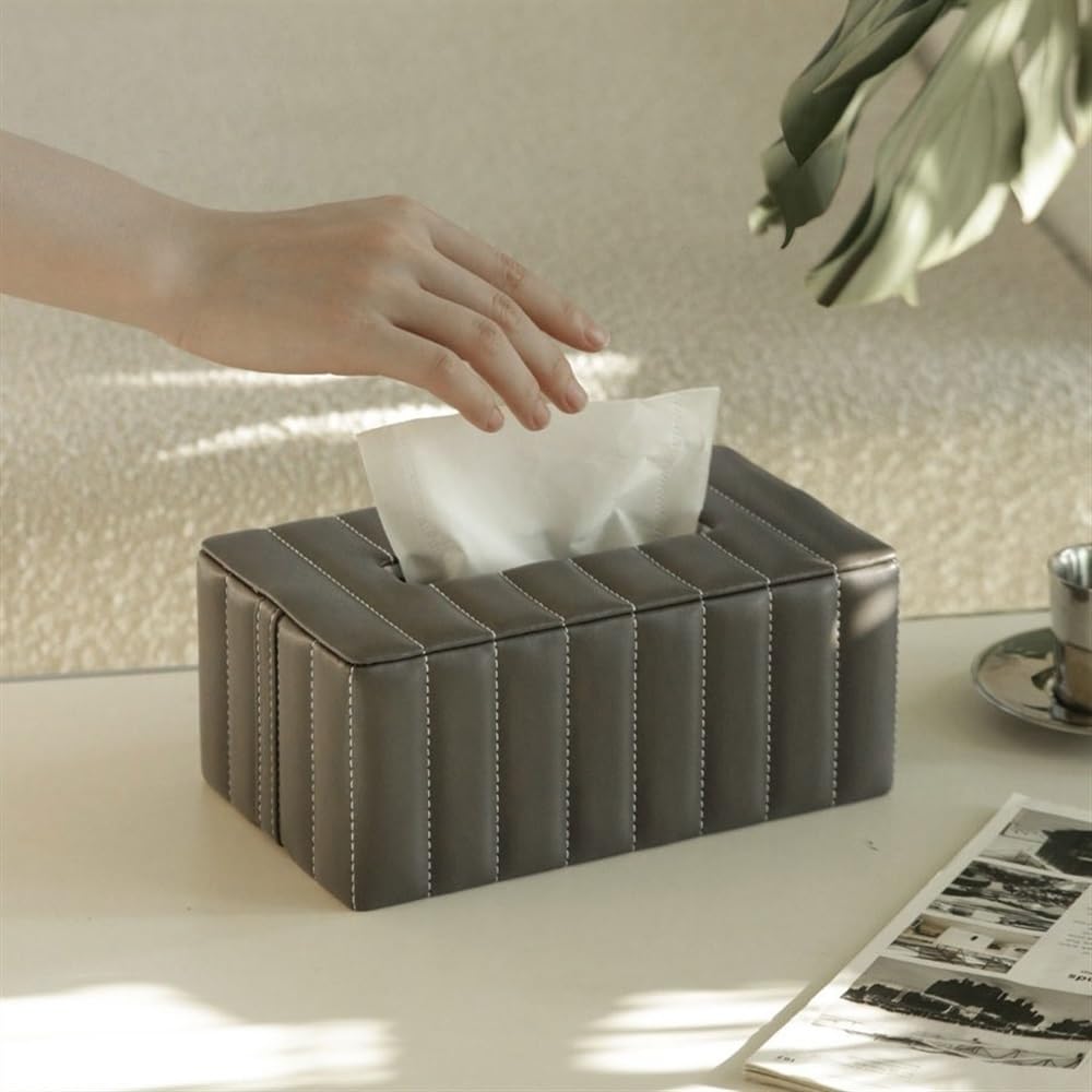 Tovaglioli fazzoletti di alta qualità Scatola for soggiorno Scatola for decorazione camera da letto(Gray)