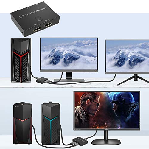Xiwai DP DisplayPort 1.4 Interruptor bidirecional MST Hub suporta HDCP SST estendido 8K@30hz 4K@60hz