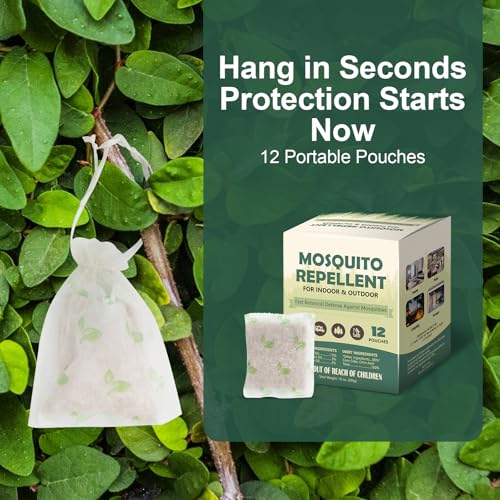 12 Pcs Mosquito Repellent Pouches, Mosquito Repellent for Patio, Mosquito Deterrent Indoor Outdoor, Mosquito Control, Keep Mosquitoes Away from Home Patio Camping - Image 6