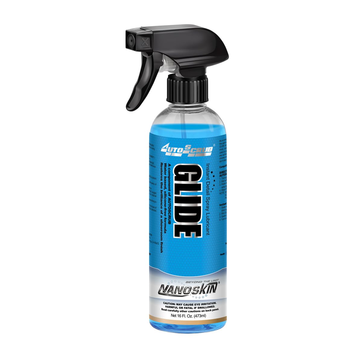 Nanoskin GLIDE Silicone Free Spray Detailer 16 oz - Use with Autoscrub/Clay Bar After Car Wash | Leaves No Residue Before Wax Sealant Coating | Automotive, Home, Garage, DIY & More | Concentrated