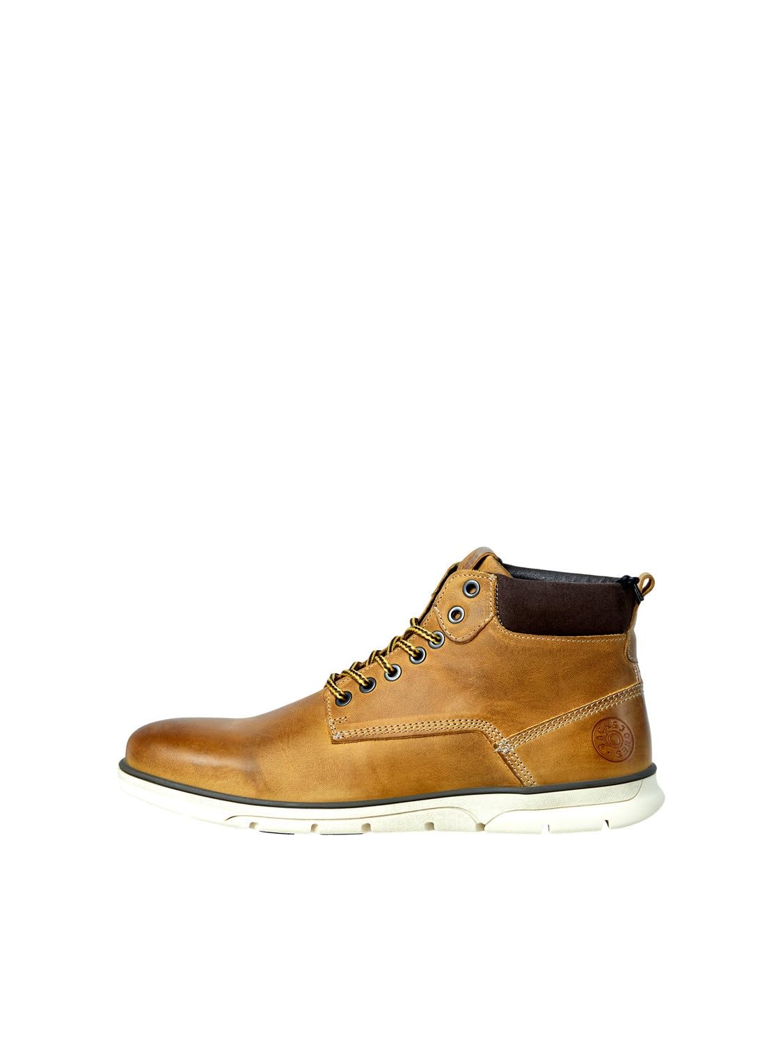 JACK & JONES Men's Jfwtubar Leather Honey Sn Ankle Boot, Honey, 10 UK