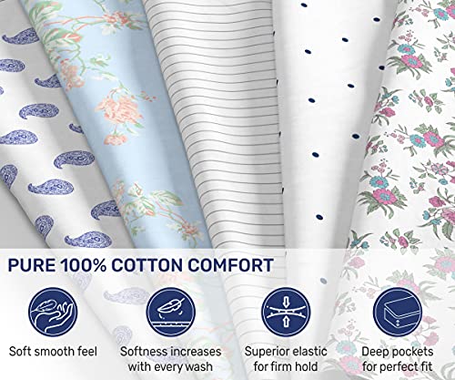 California Design Den Floral Sheets For Full Size Bed, 4 Piece 100% Cotton Sheets Set, Luxury 400 Thread Count Sateen, Deep Pocket Full Sheets (Antique Rose) #TOP4