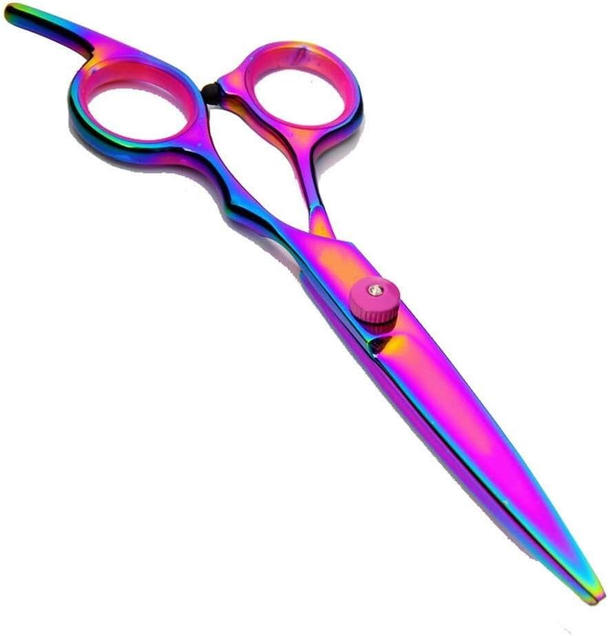 6” Dog Grooming Scissors Set – 4-Piece Stainless Steel Pet Hair Cutting Kit with Straight, Curved & Thinning Shears, Comb