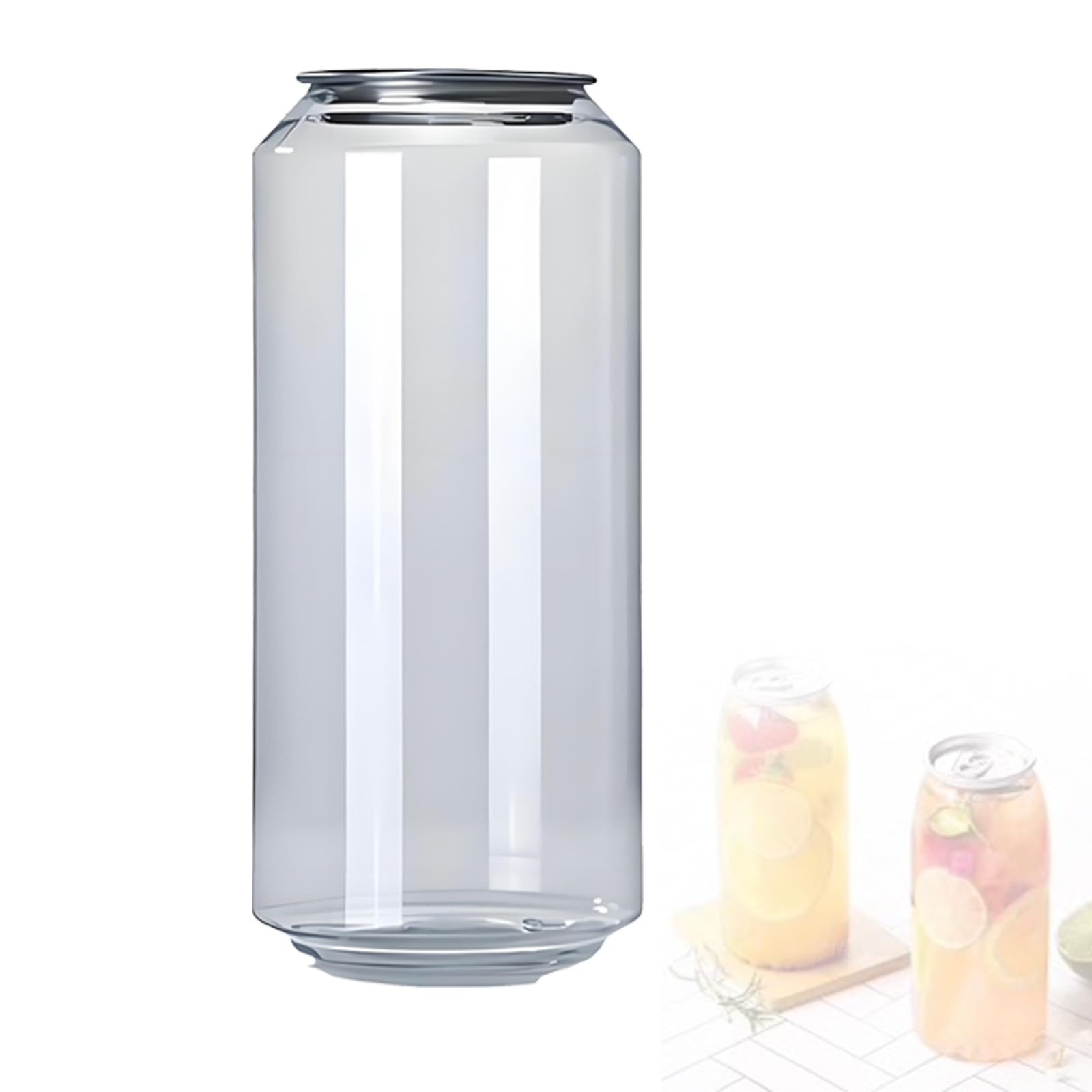 Botellas Desechables de plástico para sellar latas, Paquete de 200 Unidades con Tapas de Aluminio, Vasos de Pet Transparentes para zumos y té de Burbujas, compatibles con selladoras automáti