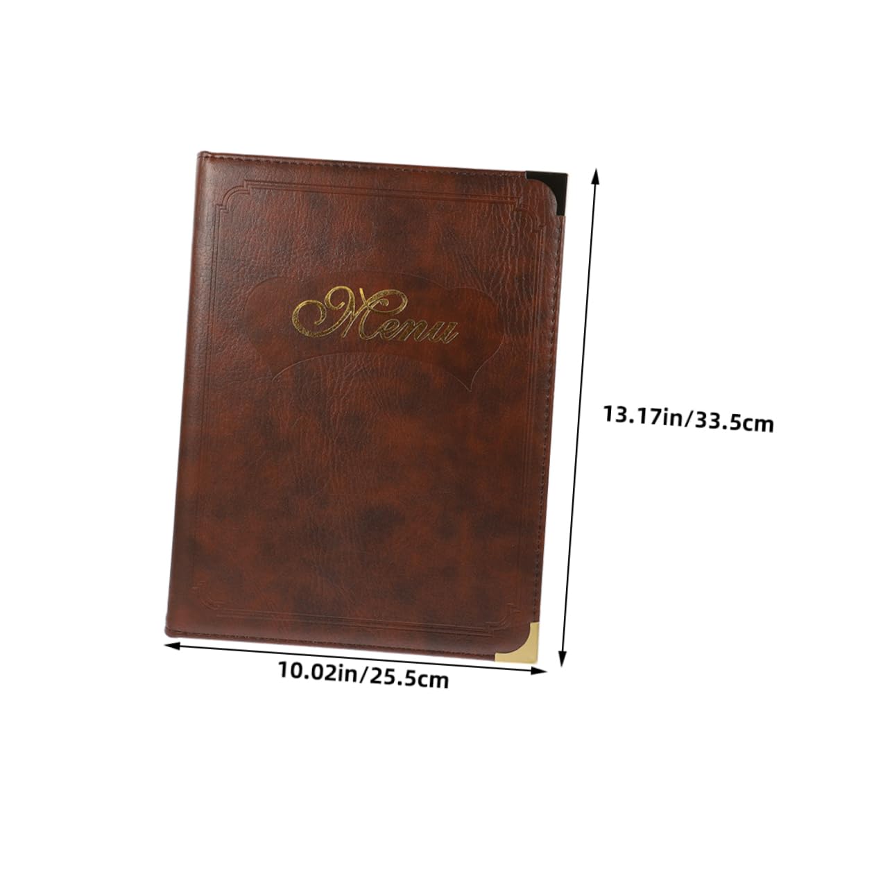 FUNOMOCYA 2pcs PU Menu Book with Transparent Sleeves Restaurant Menu Display Folder for Bars and Hotels Easy to Replace Content Rounded Corner Design for Handling