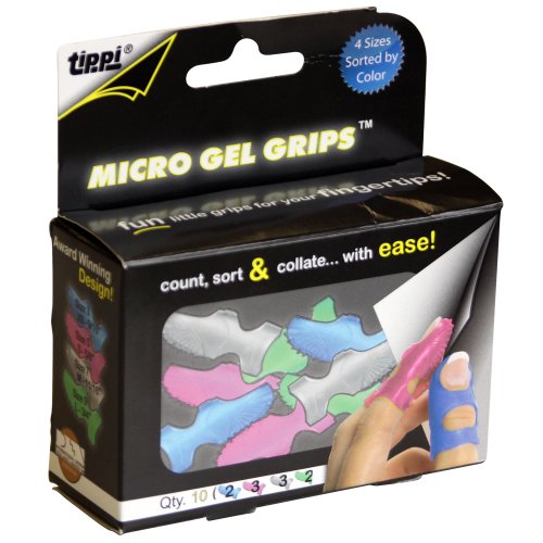 Lee Tippi Micro Gel Fingertip Grips - Assorted Sizes - 10 Pack (61410) [Packaging May Vary] #1