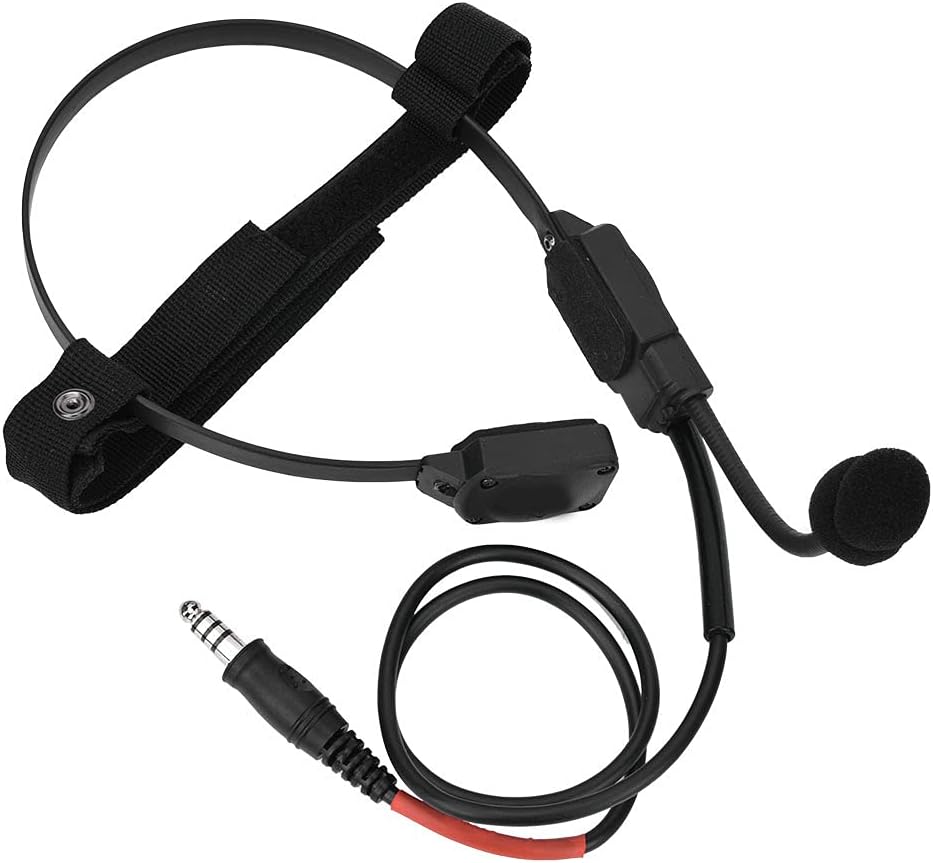 EVTSCAN Z136 Military Signal Headset Lightweight Portable Bone Conduction Mic Headset for Series PTT Ballistic Helmets Gas Masks