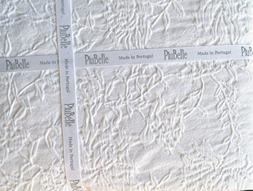 Piu Belle Matelasse Solid White Quilt Coverlet With A Vintage Style Textured Floral Pattern And A Ruffled Edge Piubelle Portugal Bedding -- Mary (King) #TOP4