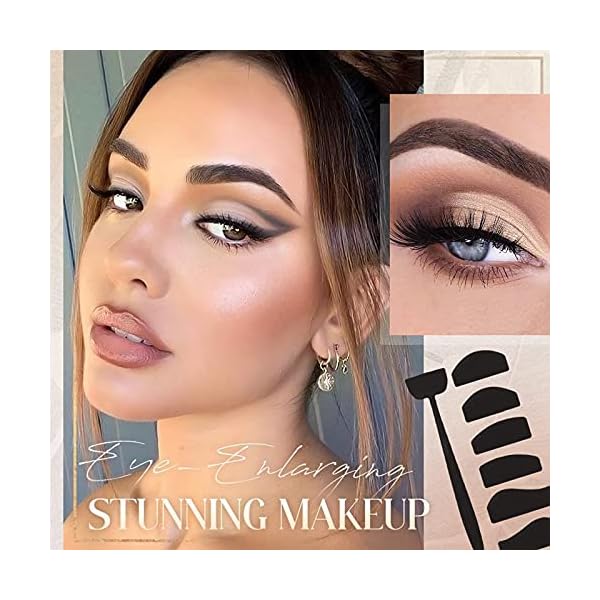 Crease Line Kit, 6 in 1 Eyeshadow Stamp Kit, Perfect Cut Crease Stamp, Silicone Eyeshadow Stamp Crease Tools Lazy Quick…