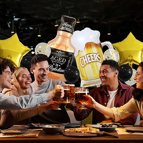 Image of Beer Cup Balloons Whiskey Bottle Beer Mug Shape Mylar Foil Balloon Summer Party, Beer Festival, Birthday Party