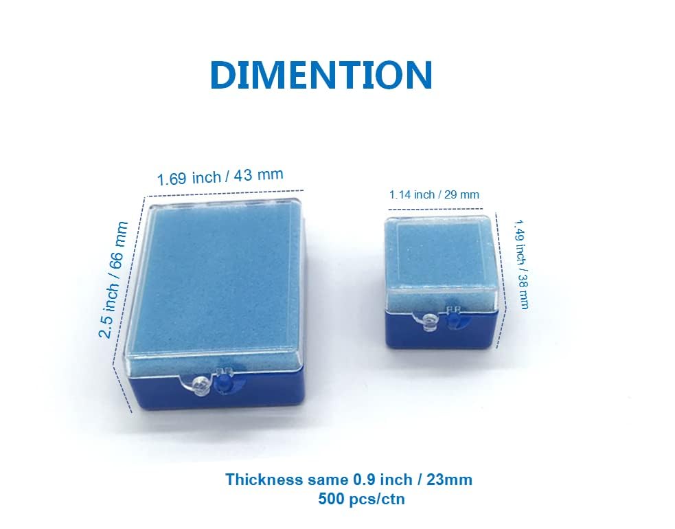 Alliph 1000 Pcs Dental Crown Boxes with Foam Denture Crown Veneer Storage Case Dental Denture Case