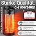 Heimwert Infrarot Stand Heizstrahler – Sofortige Wohlfühlwärme für Terrasse & Innenbereich, mobil & effizient, geräuschlos & allergikerfreundlich - Testurteil Sehr gut (56cm Höhe)