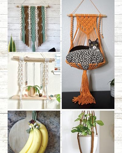 Complete Starter Guide to Macrame: 15 Knotted Home Creations Made with Natural Materials (Fox Chapel Publishing) Book of Macrame Projects for Beginners - Wall Art, Fruit Baskets, a Cat Bed, and More - Image 3