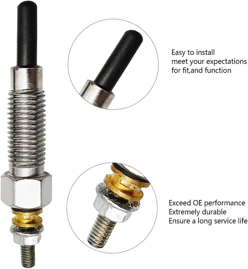 49036-0001 Glow Plug 3Pcs Fit for Kawasaki 2007 & Prior Mule 2510, 2008 Mule 3010, 2009-2013 Mule 4010 Diesel Trans 4X4 Generator Replace 49036-1051