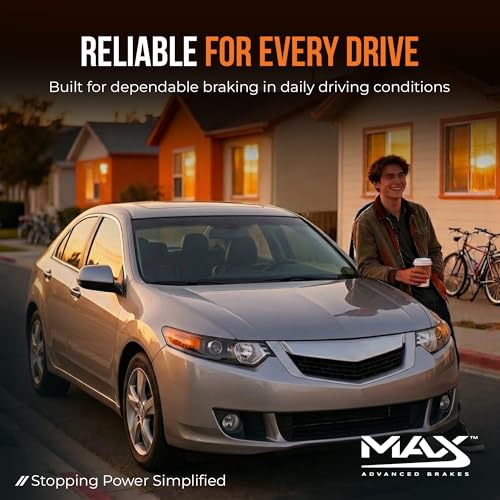 Image of MAX Advanced Brakes Brake Kit for 2016 to 2017 Honda Accord SE Sport Touring, Front and Rear Brake Rotor, Carbon Ceramic Brake Pads & Rotors Kit, Brake and Rotor Kit Front and Rear