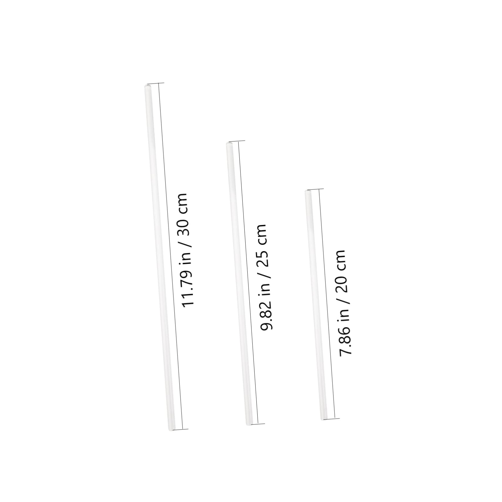 SOLUSTRE 6 Pack Round Glass Stirring Rods for Lab Stir Sticks Resistant to Chemicals and Easy to Clean