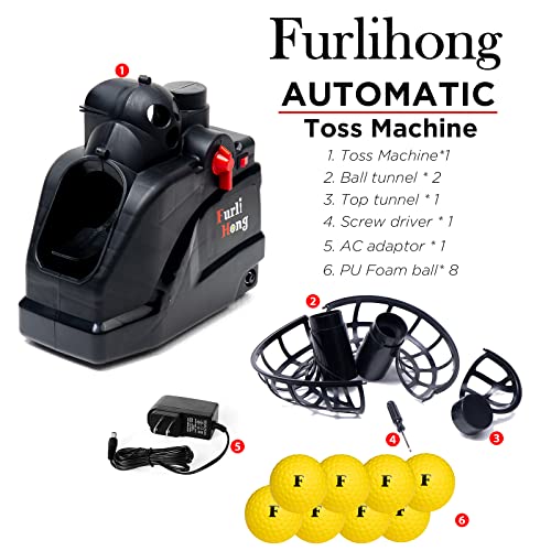 image for Furlihong 6801BH Baseball Toss Machine, Adjustable Launching Angle, Sp
