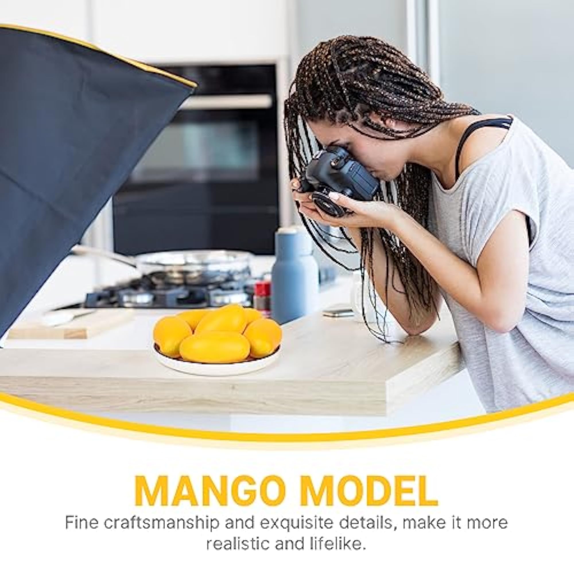Artificial Mangoes, 6Pcs Simulation Mangoes for Decor