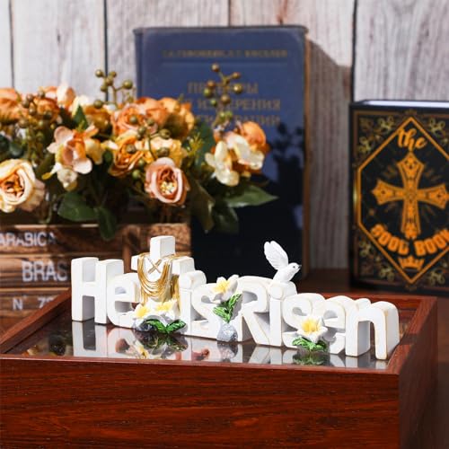 Décoration de table de Pâques rustique en résine, cadeau idéal de printemps - 6
