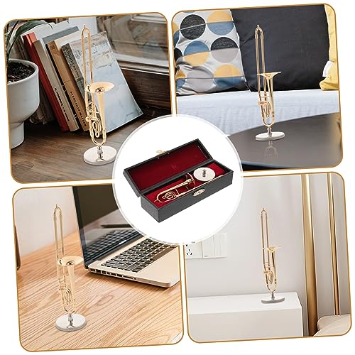 Trombone en cuivre pour bureau décoratif musical d'exception avec finition soignée - 2