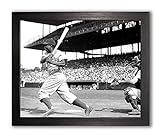 Framed Brooklyn Dodgers Jackie Robinson At Bat In 1948 8x10 Photo Picture