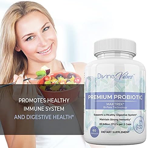 Miniatura 3 de Divine Vibes Probióticos 40 mil millones de UFC  Probióticos aprobados para mujeres, probióticos para hombres y adultos, suplemento probiótico
